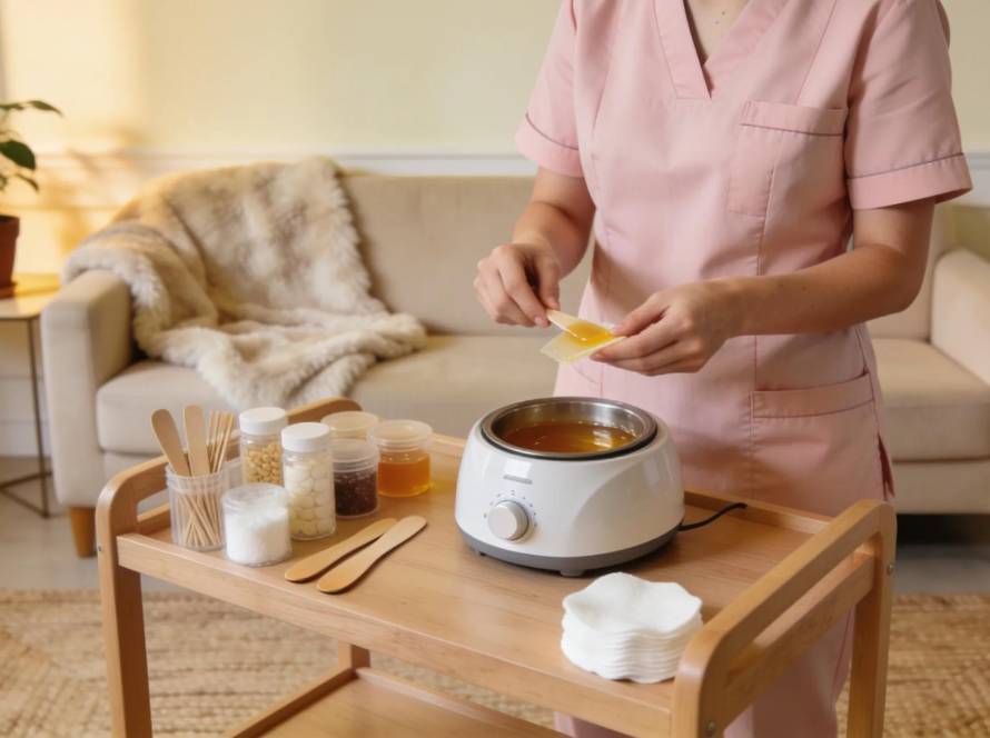 Cozy home setting for mobile waxing services highlighting comfort and convenience