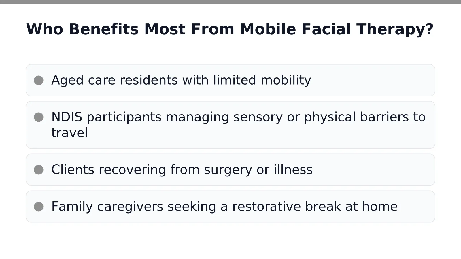 Who Benefits Most From Mobile Facial Therapy in Sydney