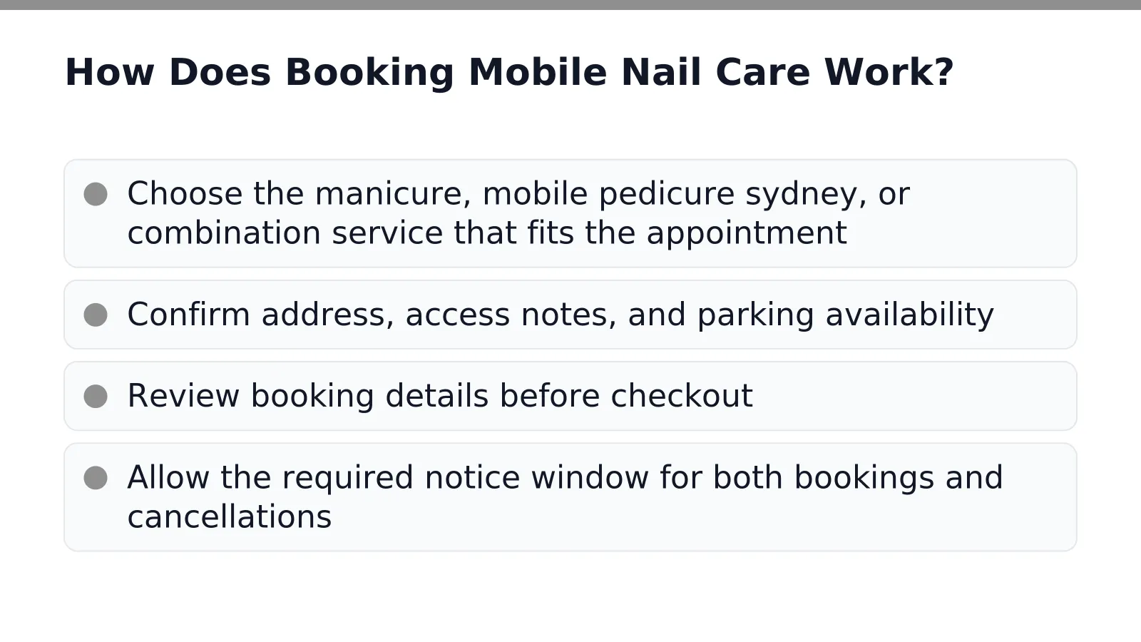 How Does Booking Mobile Nail Care Work in Sydney